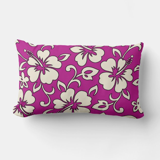 Malia Hibiskus Hawaiian Reversible Lumbar Pillows Lendenkissen (Vorderseite)