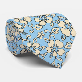 Malia Hibiskus hawaiischer Pareau Druck Krawatte