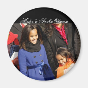 Malia u. Sasha Obama Magnet