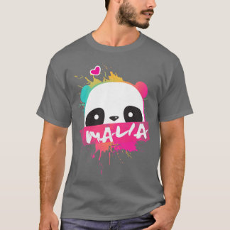 MALIABeautiful Mädchenname mit bezauberndem Panda T-Shirt