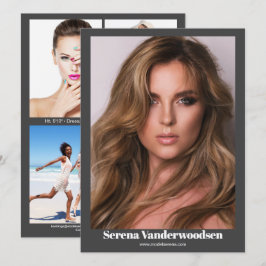 Malibu 5 Modelling Comp Card | beidseitig Einladung