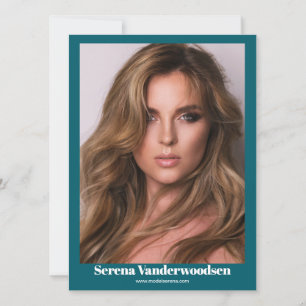 Malibu 5 Modelling Comp Card   beidseitig Einladung