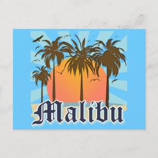 Malibu Beach California CA Postkarte