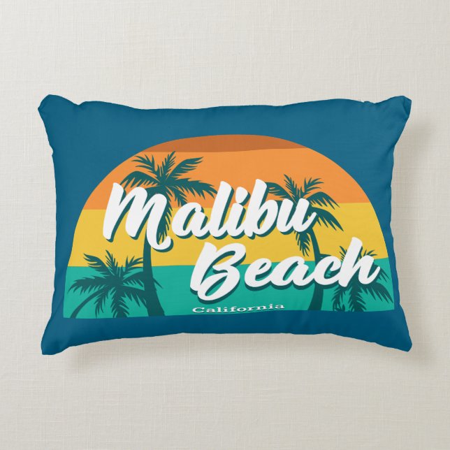 Malibu Beach California Dekokissen (Vorderseite)