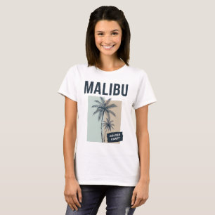 Malibu Beach Palmenbaum Grafik T-Shirt Kalifornien