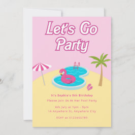 Malibu Beach Pool Party Einladung