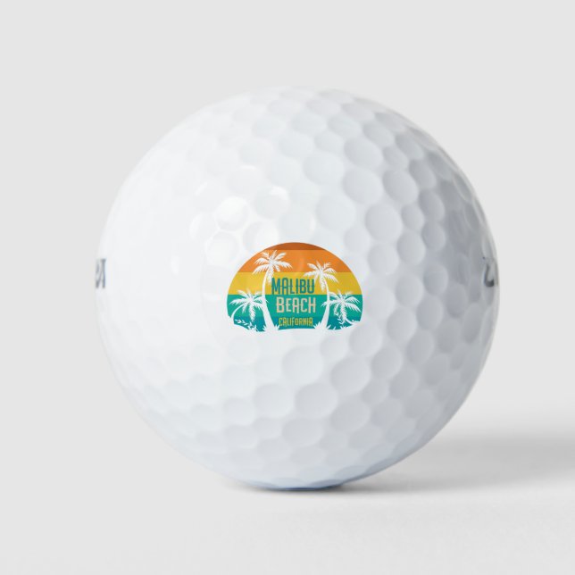 Malibu Beach Retro Golfball (Vorderseite)