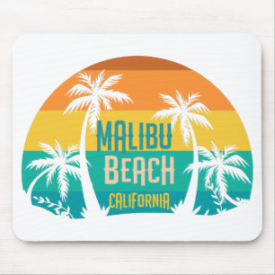 Malibu Beach Retro Mousepad