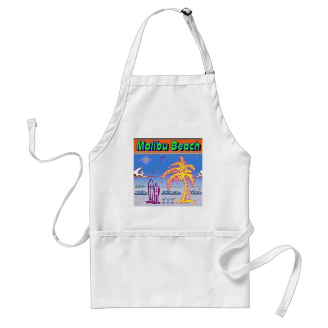 "Malibu Beach" Surfer-Schürze Schürze (Vorne)