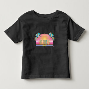 Malibu, CA Sun, Palm Trees Graphic Kleinkind T - S Kleinkind T-shirt