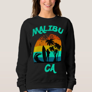 Malibu California Beach Landschaft mit weiblichem Sweatshirt