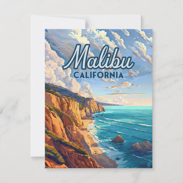 Malibu California Los Angeles Beach Card (Vorderseite)
