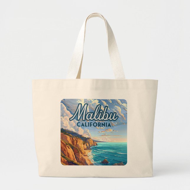 Malibu California Los Angeles El Matador Beach Jumbo Stoffbeutel (Vorne)
