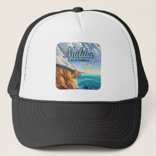 Malibu California Los Angeles El Matador Beach Truckerkappe