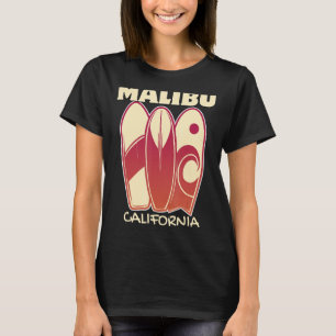 MALIBU CALIFORNIA Surfbretter Vintager Surfbretter T-Shirt