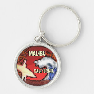 Malibu California surfen Wellen Art Schlüsselanhän Schlüsselanhänger
