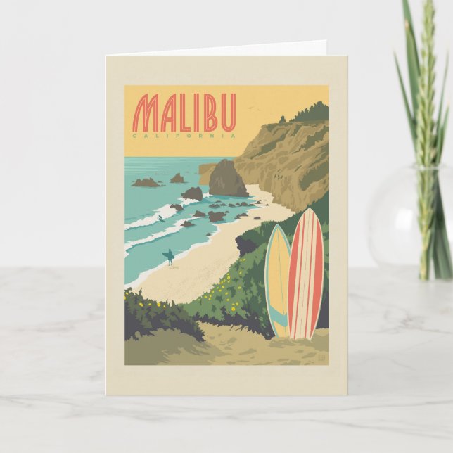 Malibu, Kalifornien Karte (Vorderseite)