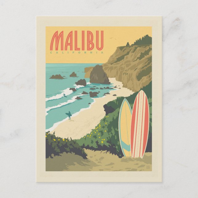 Malibu, Kalifornien Postkarte (Vorderseite)