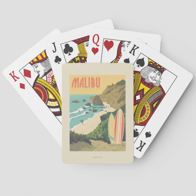 Malibu, Kalifornien Spielkarten (Rückseite)
