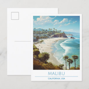 Malibu Kalifornien USA Vintage Reise Postkarte