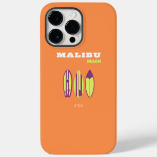Malibu, Malibu Beach, Tropical Art, Preppy, Orange Case-Mate iPhone 14 Pro Max Hülle