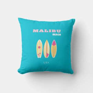 Malibu, Malibu Beach, Tropical, Preppy, Preppy Art Kissen