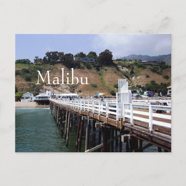 Malibu Pier, kalifornische Postkarte (Vorderseite)