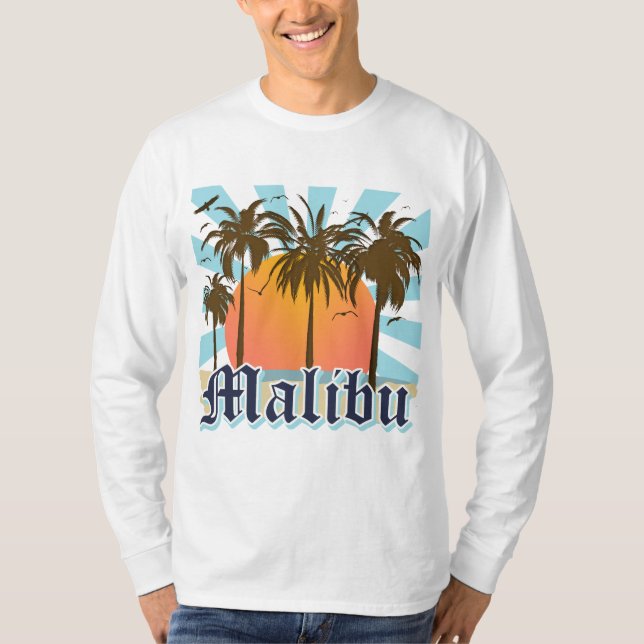 Malibu-Strand Kalifornien CA T-Shirt (Vorderseite)