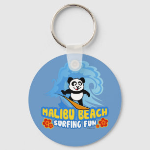 Malibu-Strand-surfender Panda Schlüsselanhänger