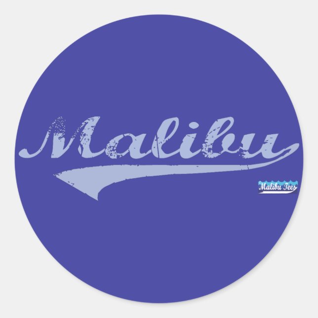 Malibu Swash Runder Aufkleber (Vorderseite)