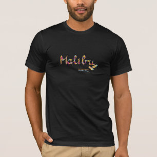 Malibu, T-shirt noir masculin de Californie