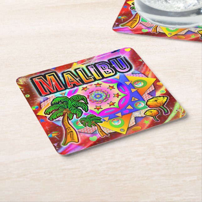 Malibu Tropical Friends Untersetzer (angewinkelt)