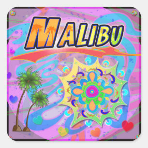 Malibu True Progress-Aufkleber Quadratischer Aufkleber