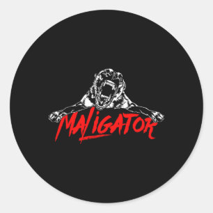 Maligator Belgisch Malinois Hund Runder Aufkleber