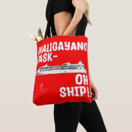 Maligayang Pask-OH SHIP! Red/Gold Chrs. Kreuzfahrt Tasche