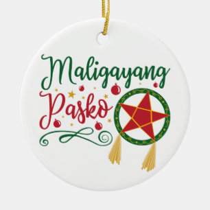 Maligayang Pasko Filipino Weihnachten Philippinen Keramik Ornament