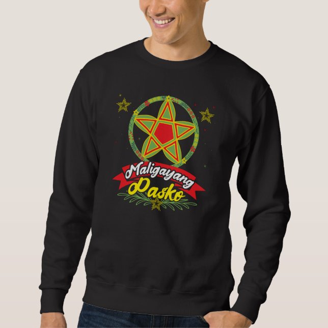 Maligayang Pasko Filipino Weihnachten Philippinen Sweatshirt (Vorderseite)