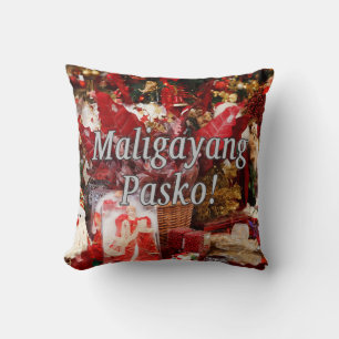 Maligayang Pasko! Frohe Weihnachten in Tagalog wf Kissen