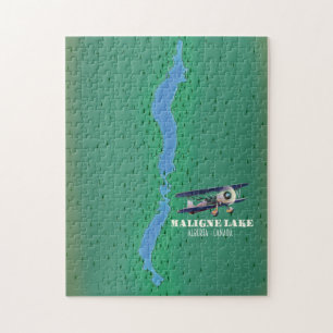 Maligne Lake Alberta Kanada Seemap