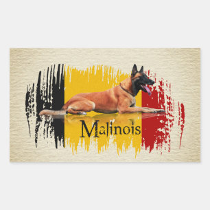 Malinois - Belgischer Hirte - Mechelaar - Maligato Rechteckiger Aufkleber