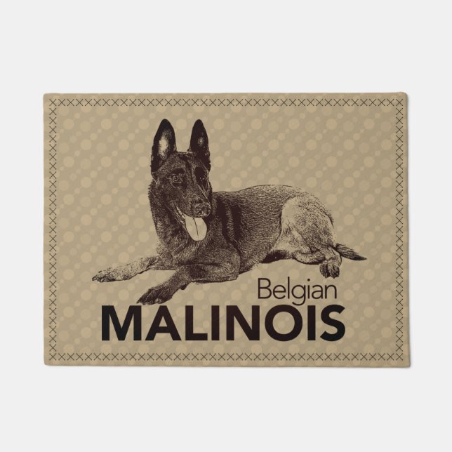 Malinois - belgischer Schäfer - Mechelaar Fußmatte (Vorderseite)