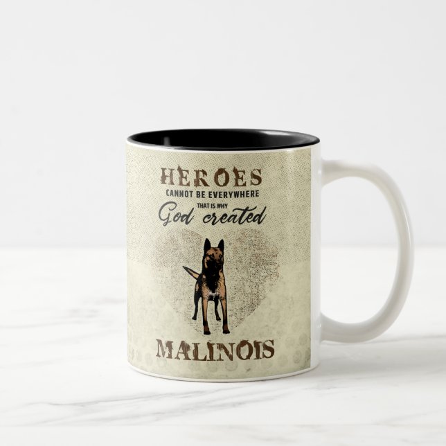 Malinois - belgischer Schäfer - Mechelaar Zweifarbige Tasse (Rechts)