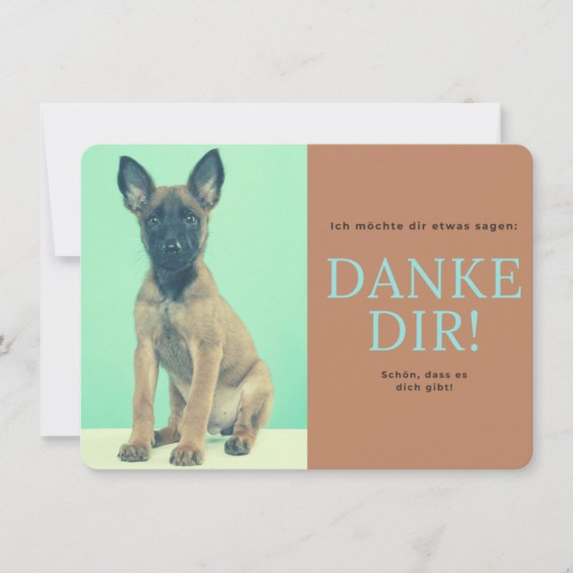 Malinois   dankeskarte (Vorderseite)