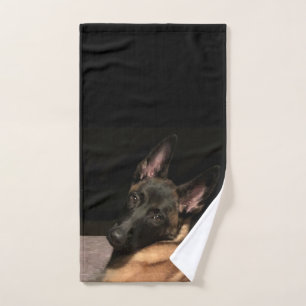 Malinois Dog Badhandtuch Set
