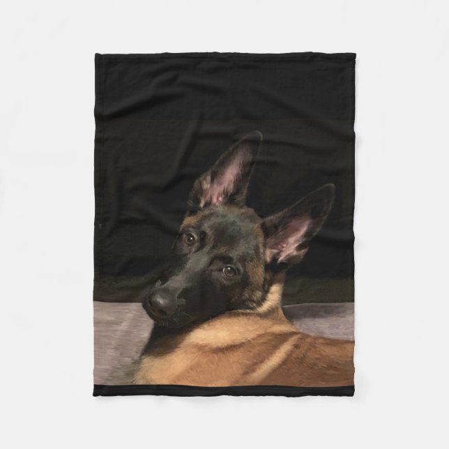 Malinois Dog Fleecedecke (Vorderseite)