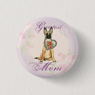 Malinois Heart Mama Button