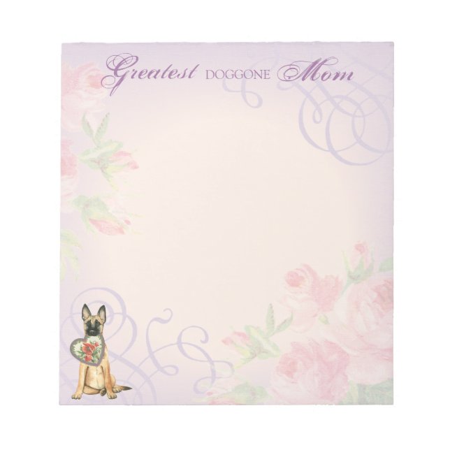 Malinois Heart Mama Notizblock (Vorderseite)