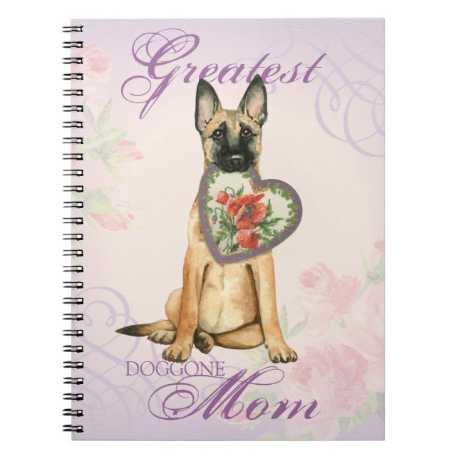 Malinois Heart Mom Carnet (Devant)