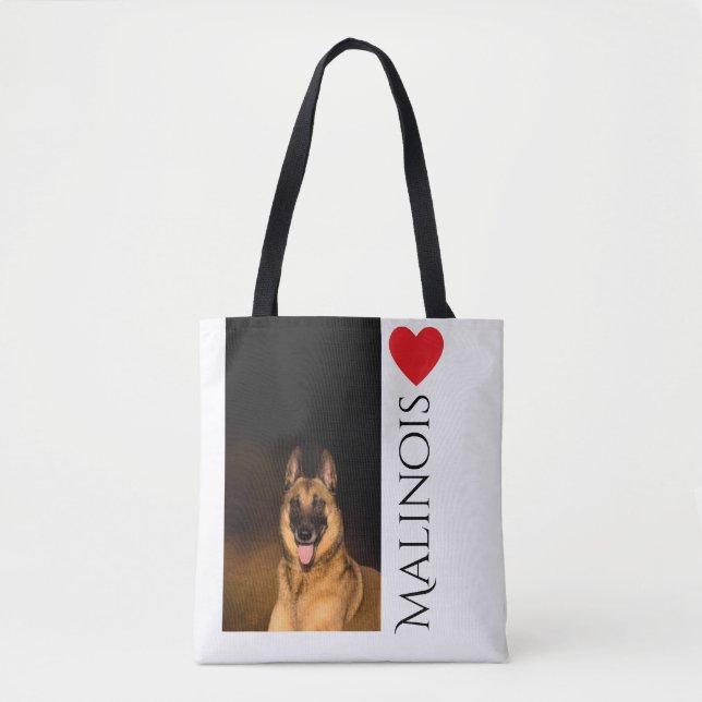 Malinois Liebhaber-Taschen-Tasche Tasche (Vorderseite)
