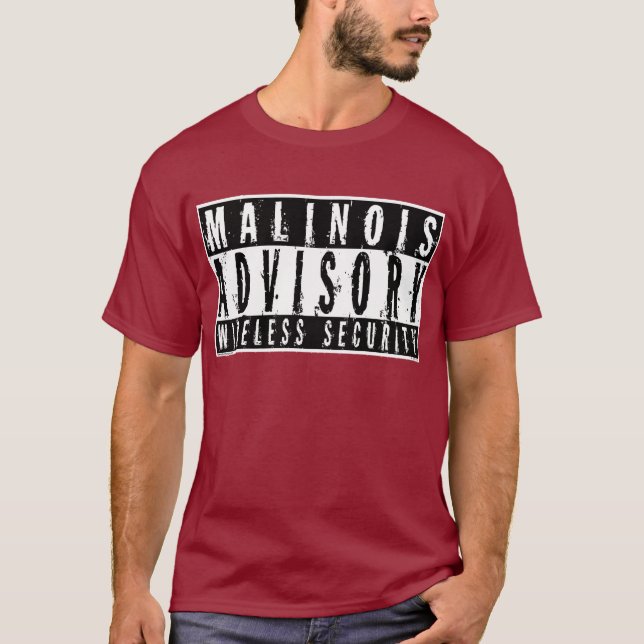 Malinois ratgebende drahtlose Sicherheit T-Shirt (Vorderseite)